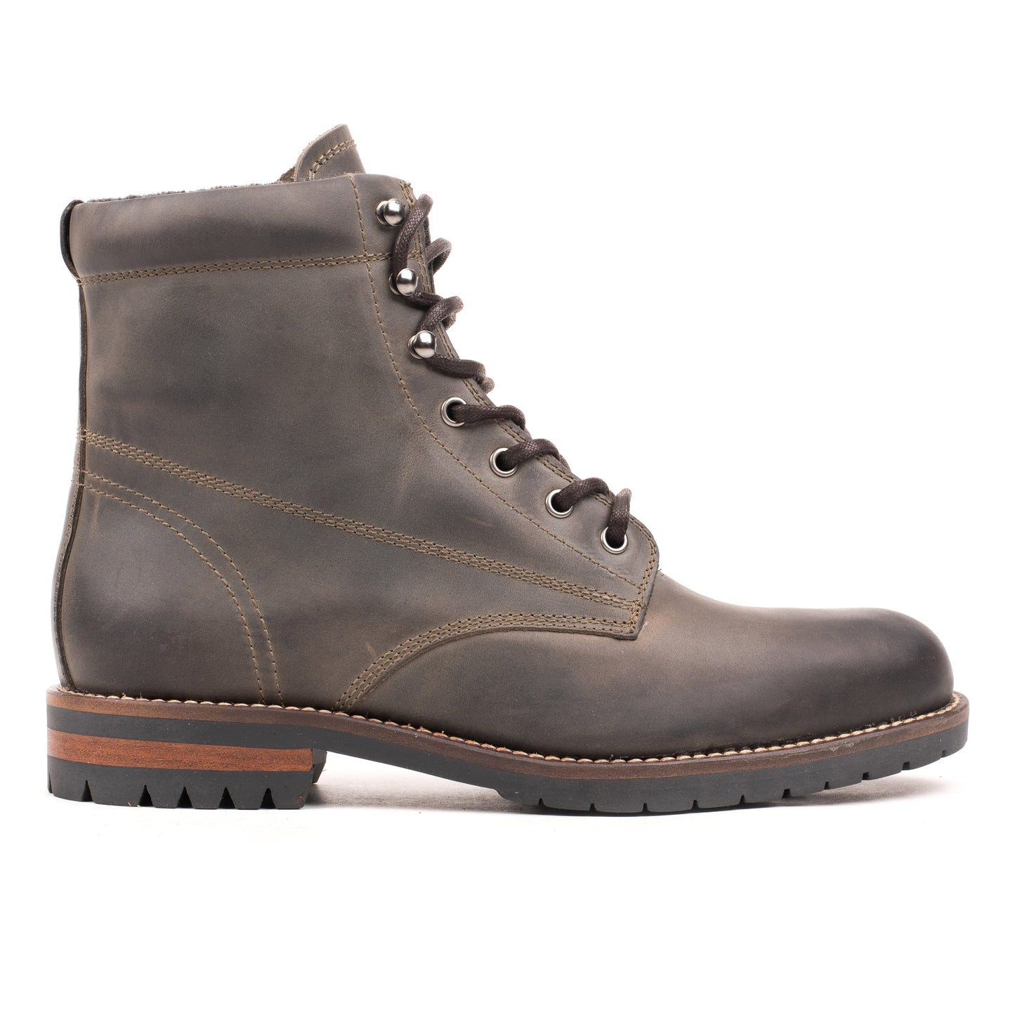 GORDON WAGONEER MID BOOT Khaki Leather Pull Up