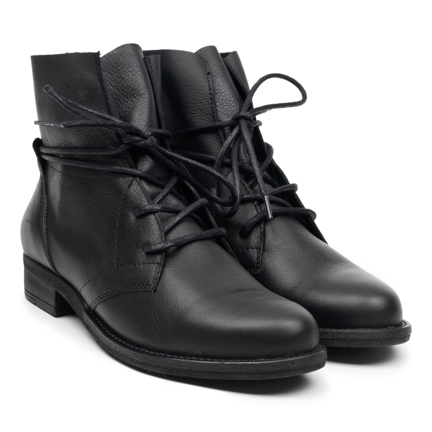 NEW LEVA 2 LACE Black Leather Milled