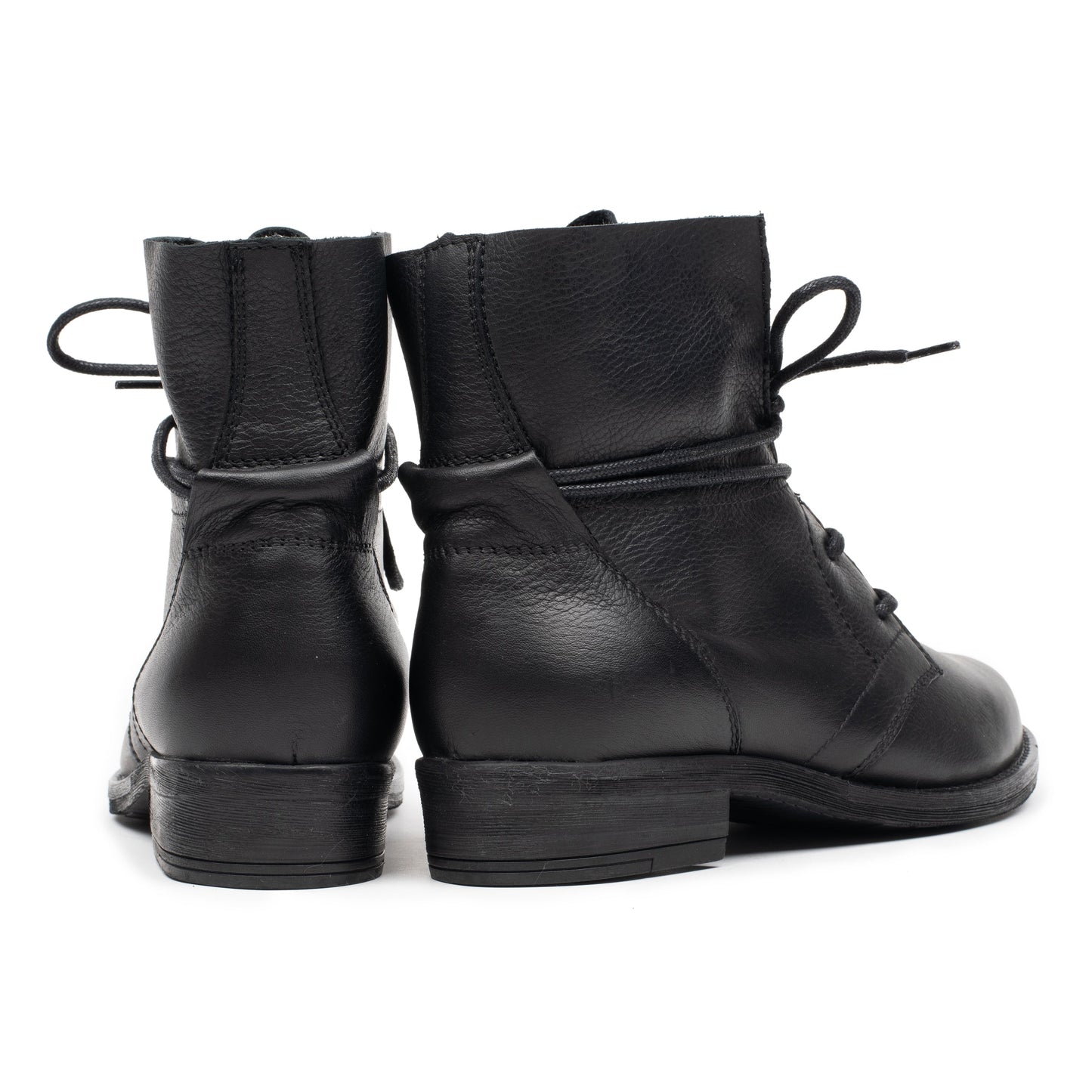 NEW LEVA 2 LACE Black Leather Milled