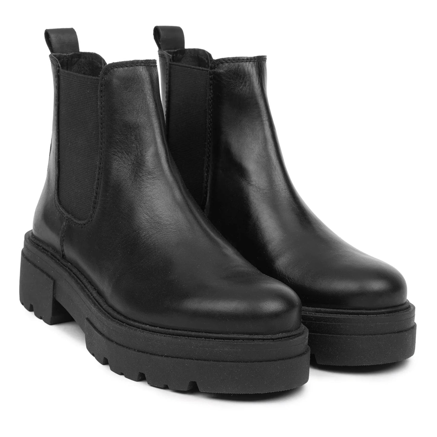 SHARI SHORT CHELSEA Black Leather