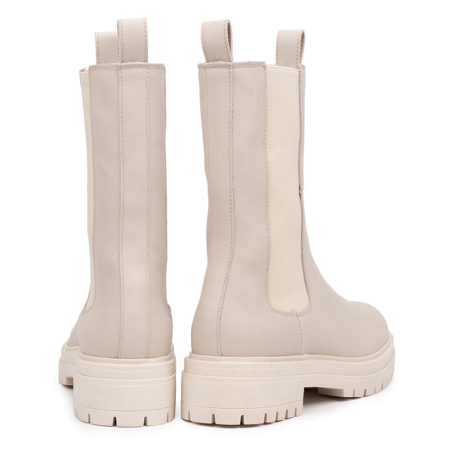 LEYTON HIGH CHELSEA/Beige Mono Leather