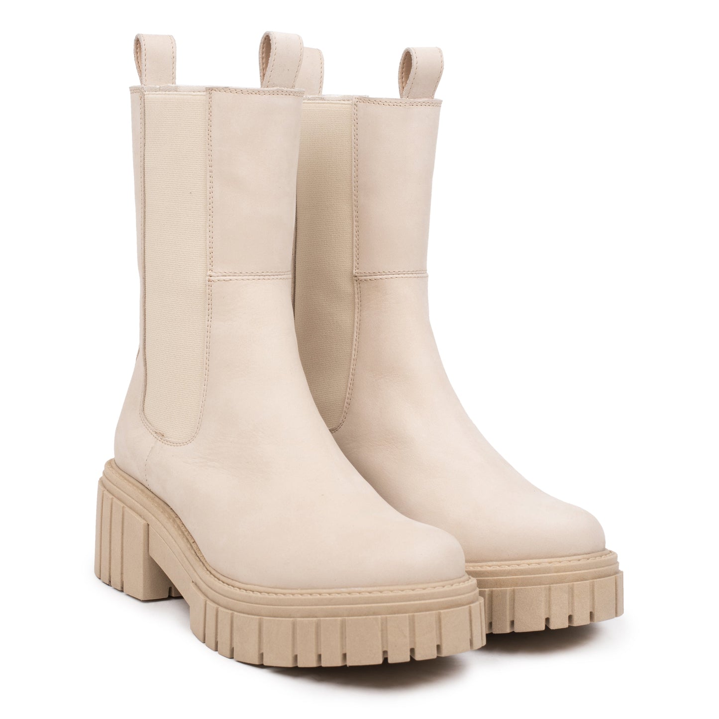 OMNIO Botine Bej | Elance High Chelsea Beige - f