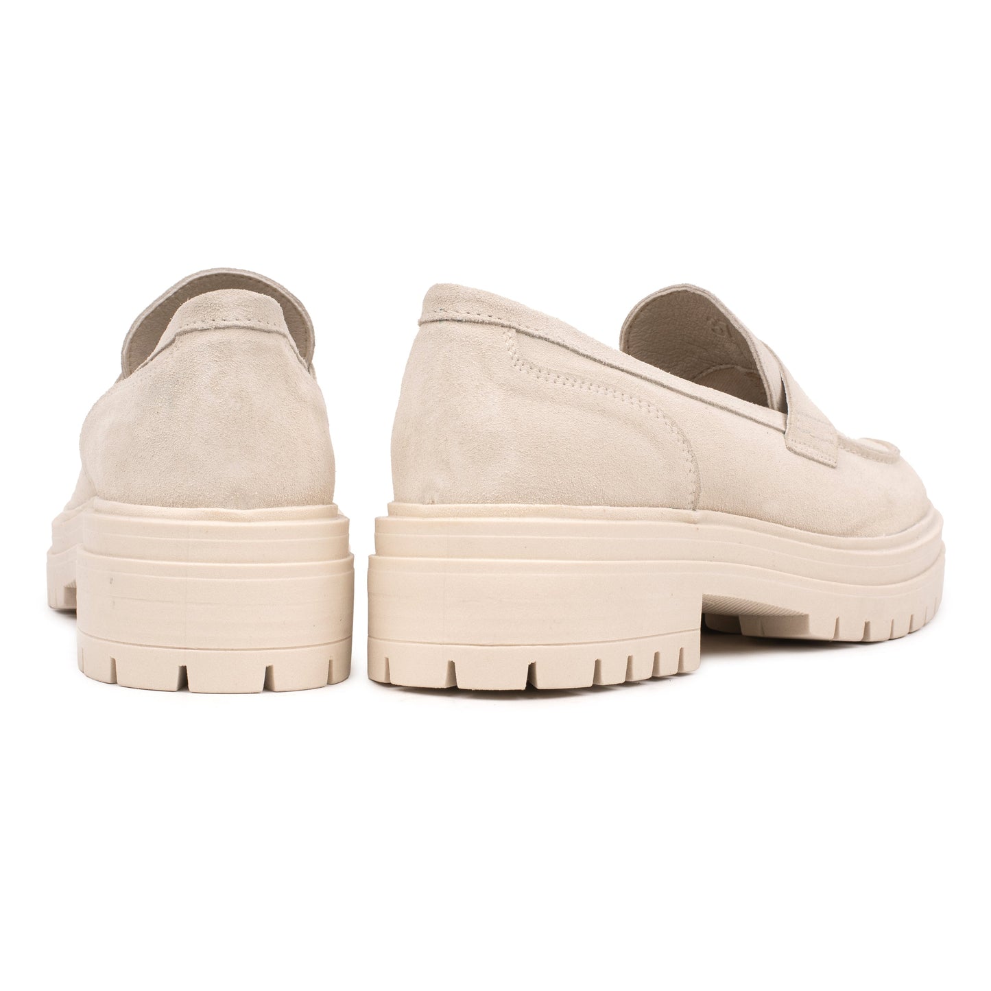 OMNIO Pantof Alb | Leyton Loafer Saddle Ice Suede - b