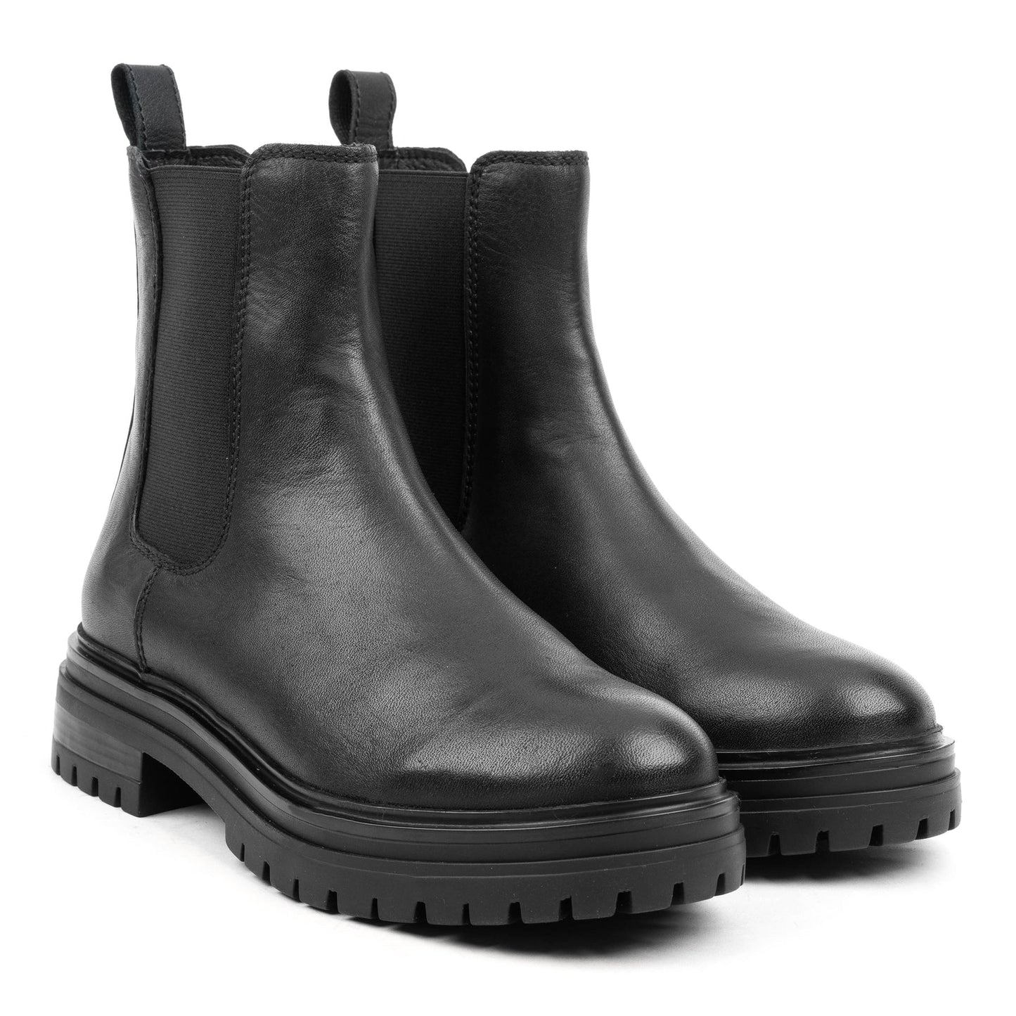 LEYTON CHELSEA Black Leather