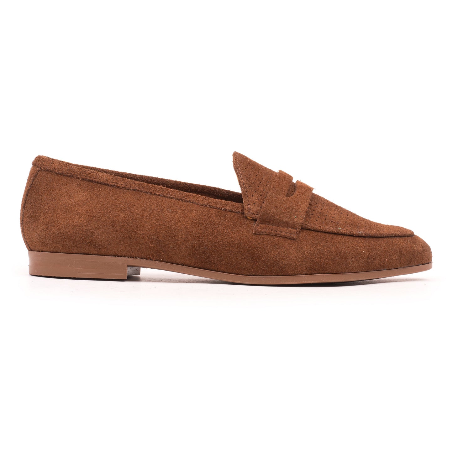 AMPARO LOAFER Brown Suede Perforated