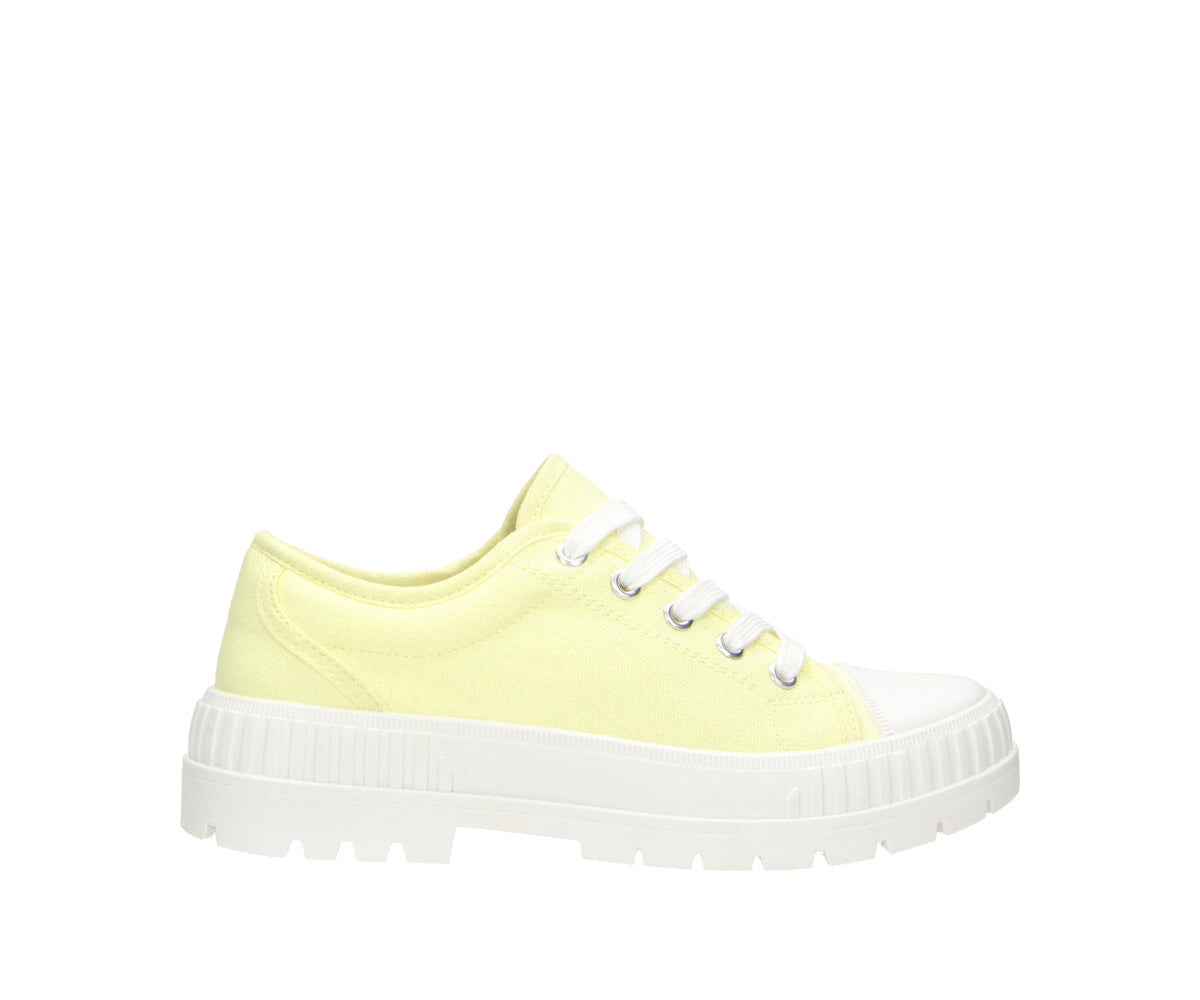 SNEAKER WOMEN LOW Yellow Textile