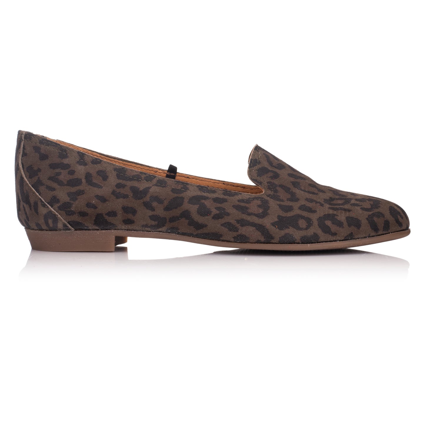 OMNIO Balerini Olive | Prep Plain Loafer Olive Leopard Suede Leather - s