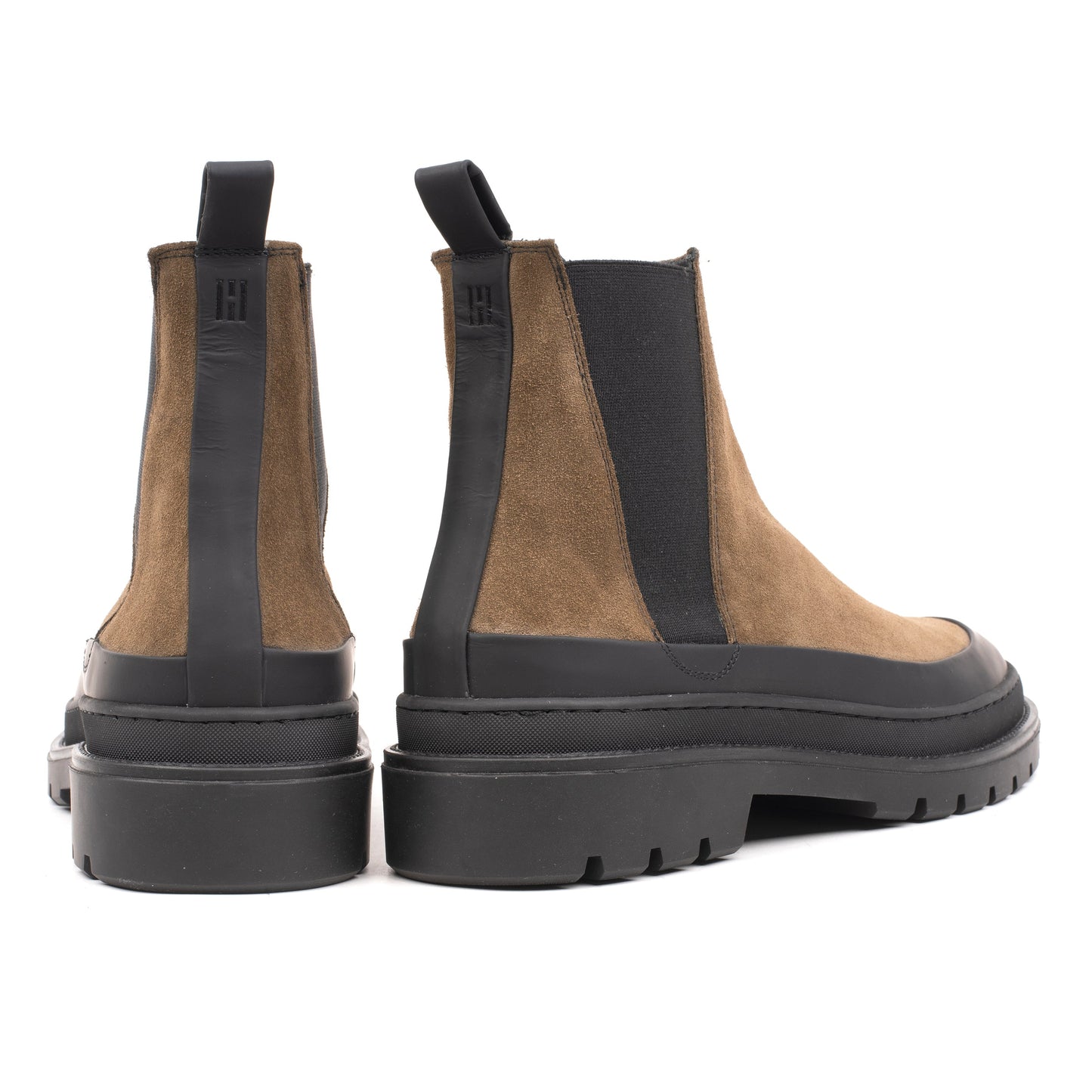HINSON Ghete Olive | Specter Chelsea Boot Olive Leather Suede - b