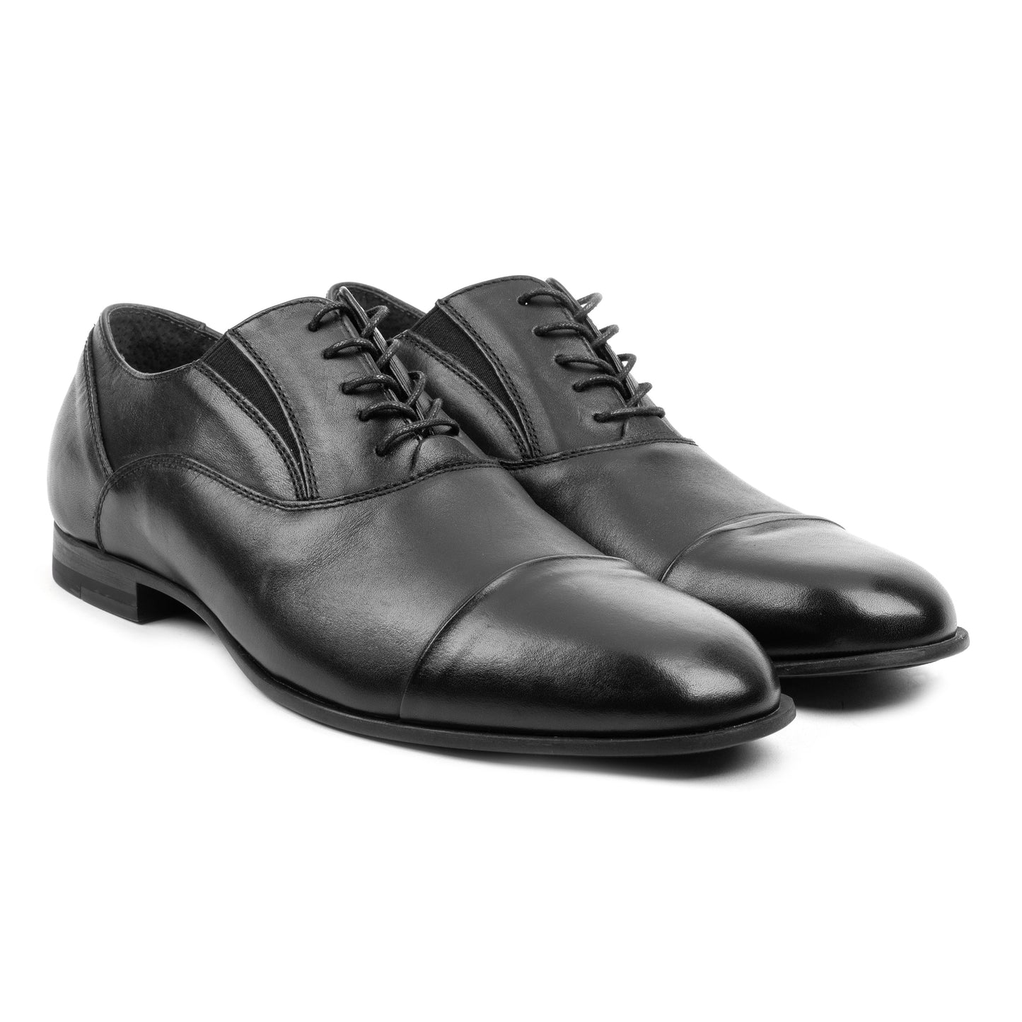 LOOP GUSSET OXFORT Black Leather
