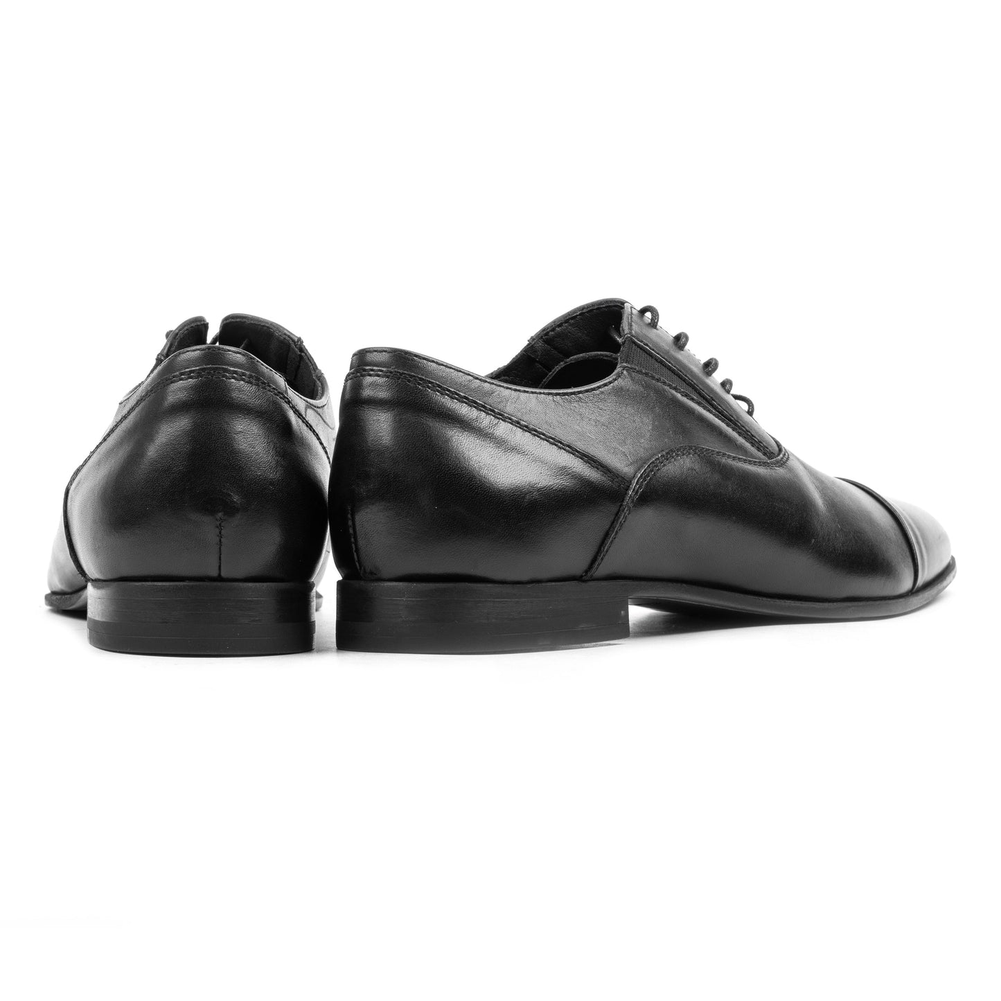 LOOP GUSSET OXFORT Black Leather
