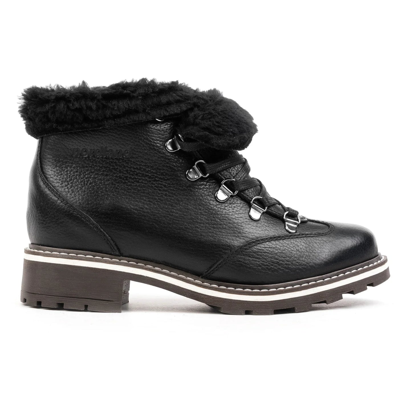 RUBY HIKER Black Leather Milled