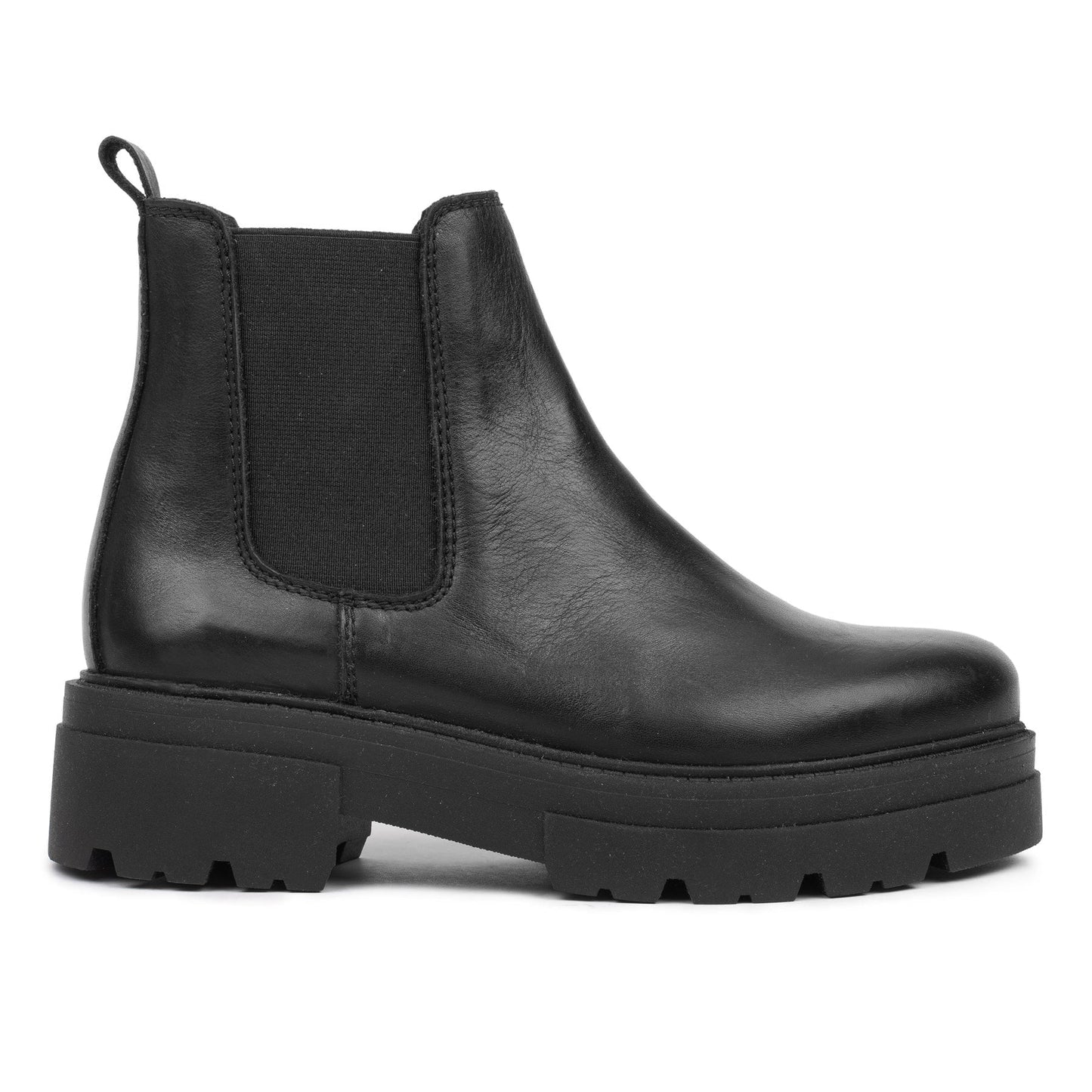 SHARI SHORT CHELSEA Black Leather