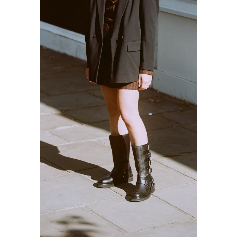 CANTALOUPE HIGH BOOT Black Leather