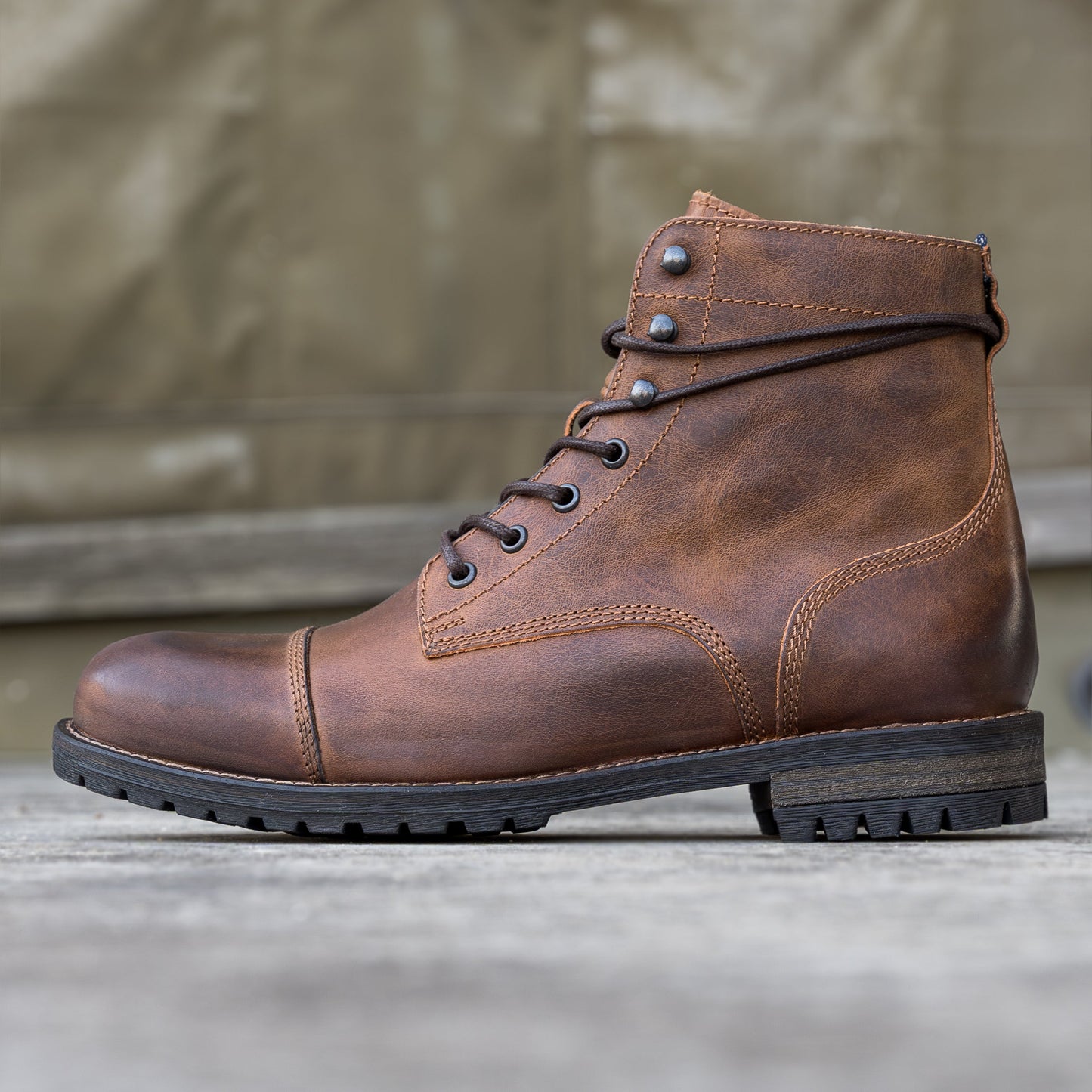 GORDON TOE CAP BOOT Bruciato Leather