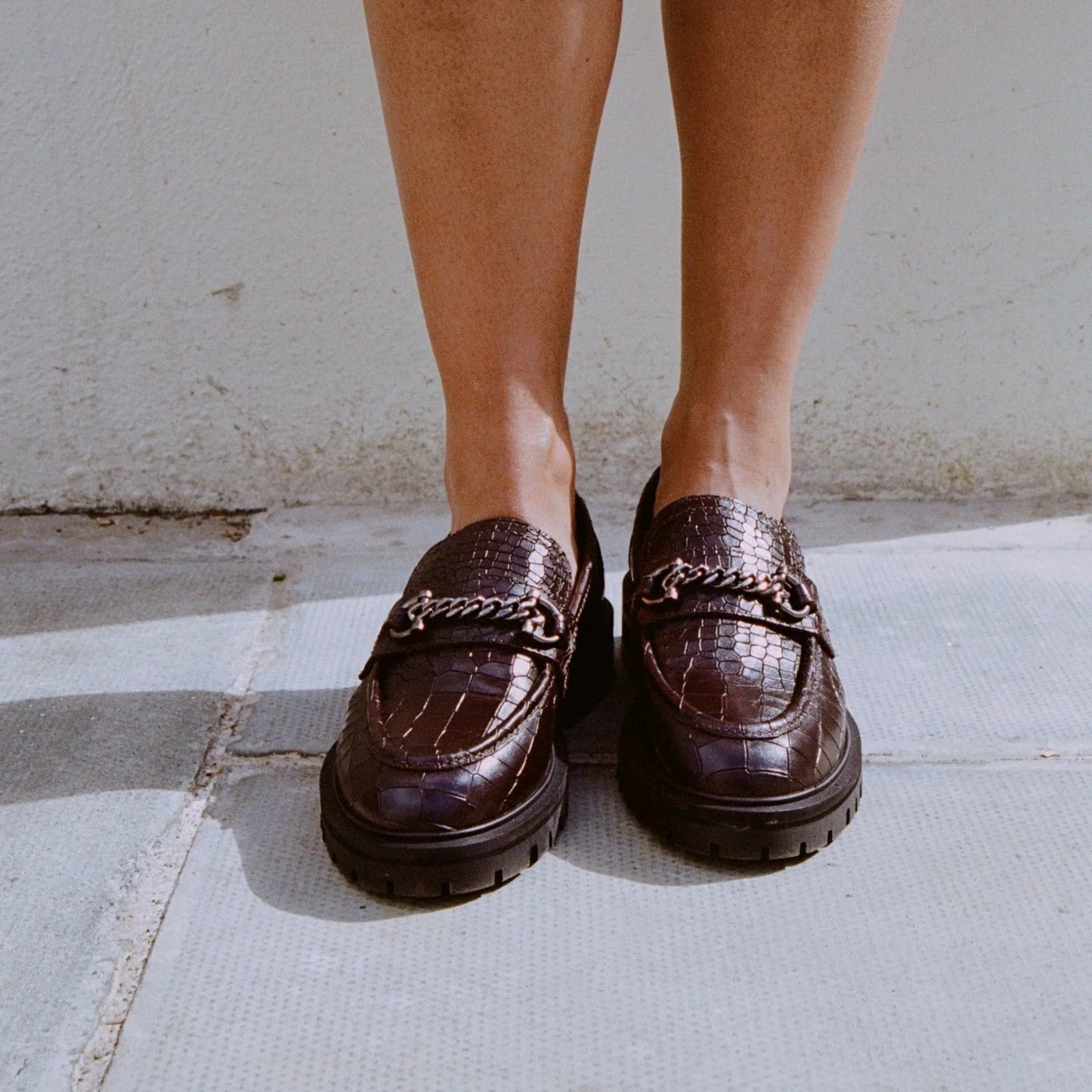 FRANCIE LOAFER LADIES Mocha Embossed