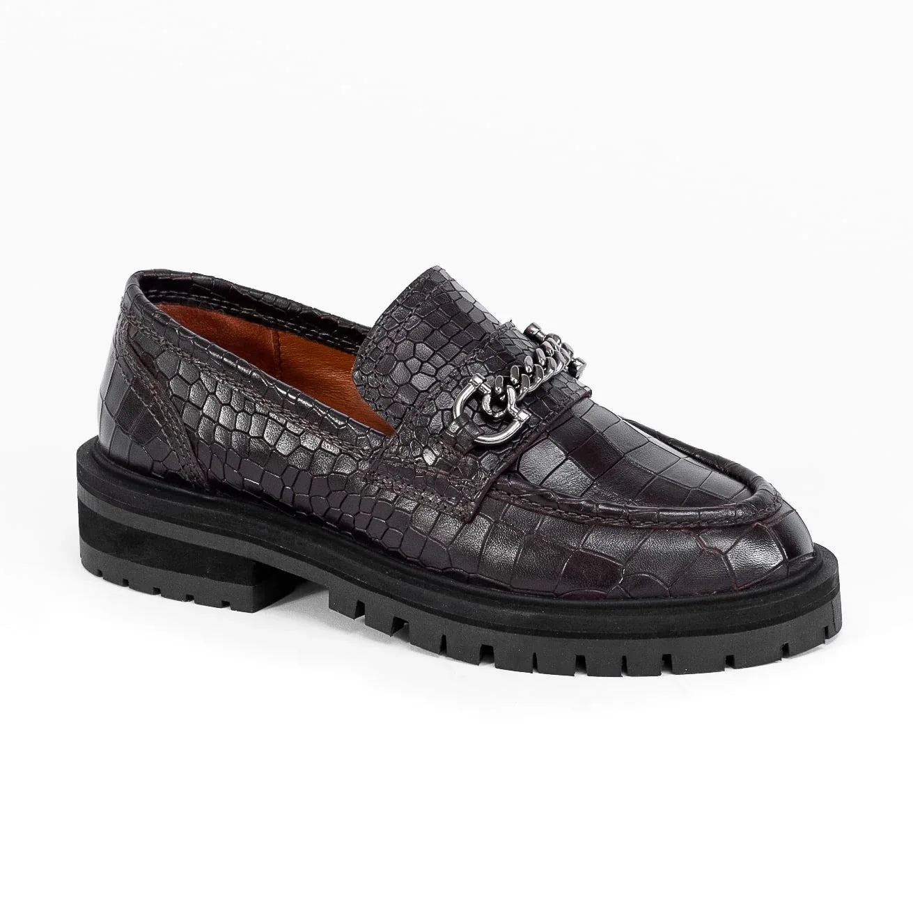 FRANCIE LOAFER LADIES Mocha Embossed