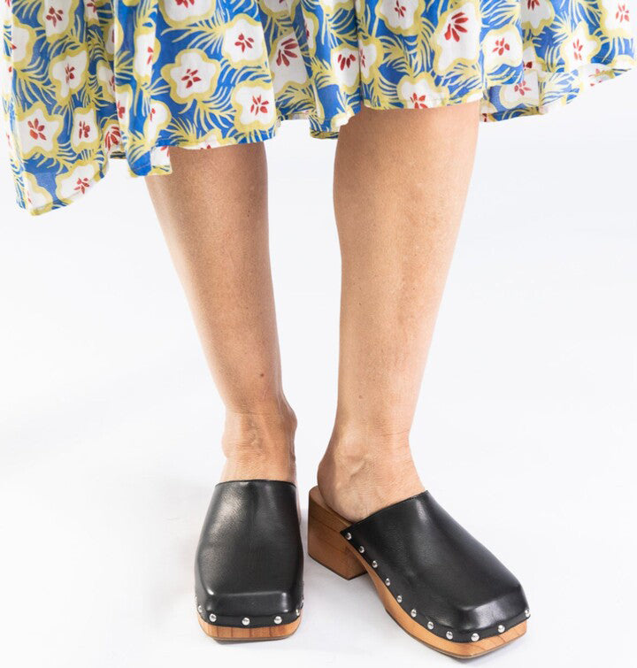 JUDE SANDAL Black Leather