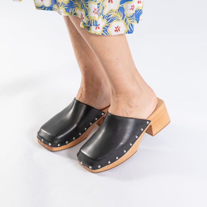 JUDE SANDAL Black Leather