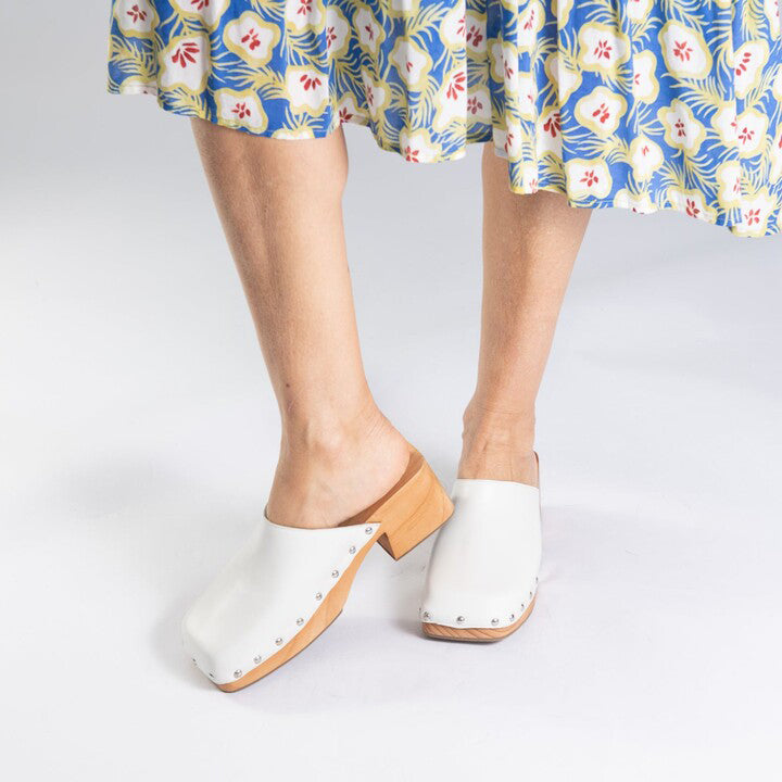 JUDE SANDAL Bright White Leather