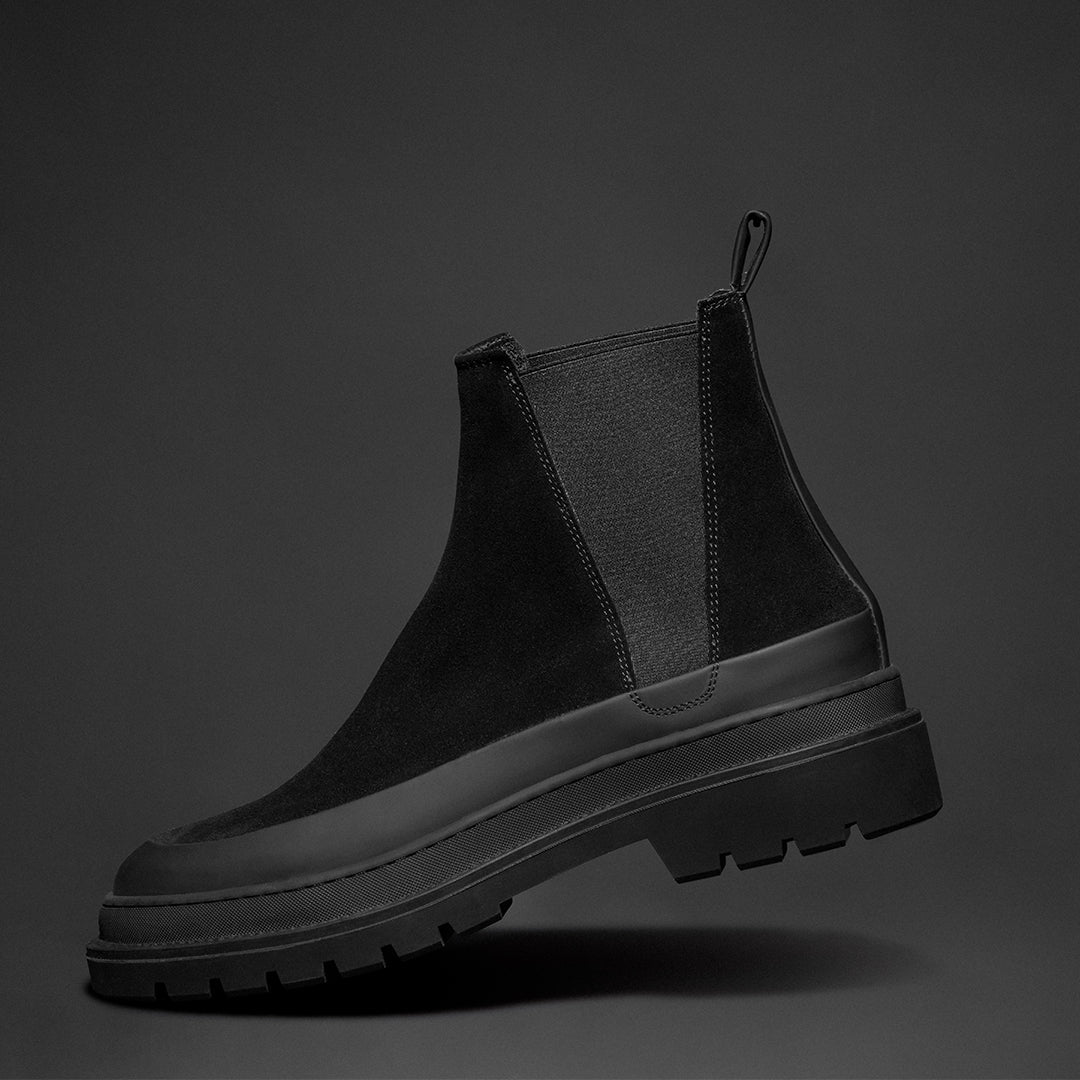 SPECTER CHELSEA BOOT Black Leather Suede