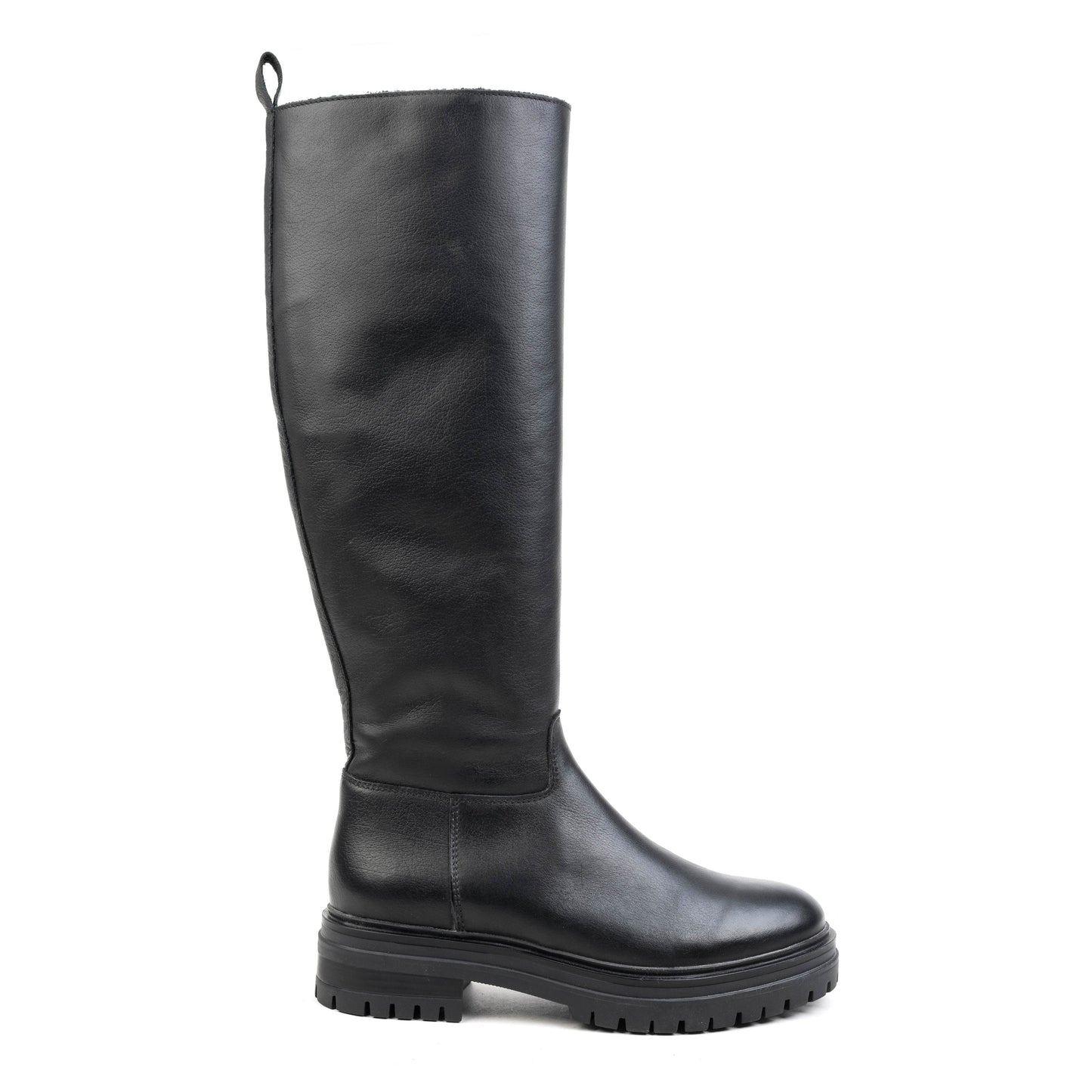 LEYTON HIGH LEG Black Leather