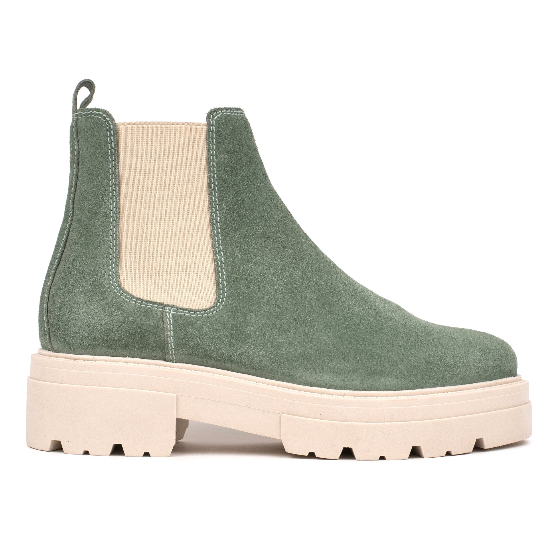 OMNIO Ghete Verzi | Shari Short Chelsea Mint Leather Suede - s