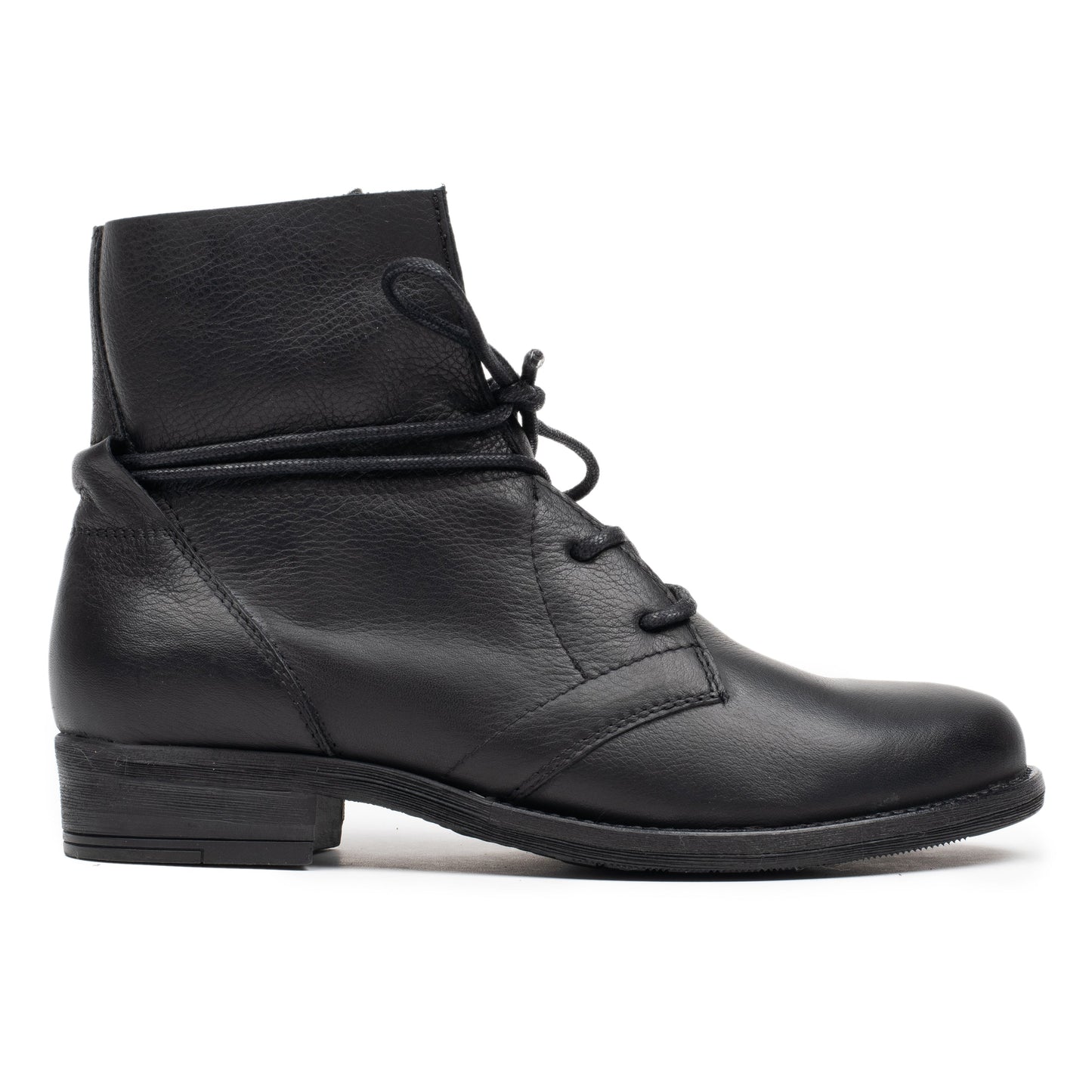 NEW LEVA 2 LACE Black Leather Milled