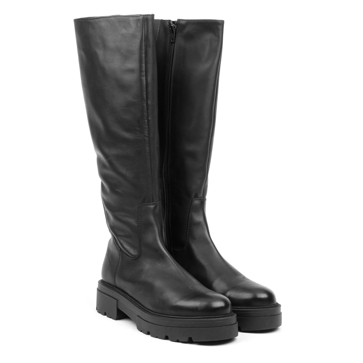 SHARI PADDED HIGH Black Leather