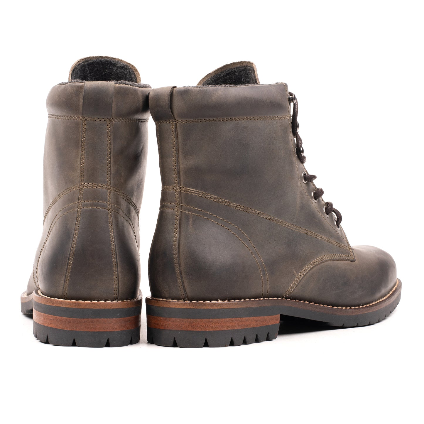 GORDON WAGONEER MID BOOT Khaki Leather Pull Up