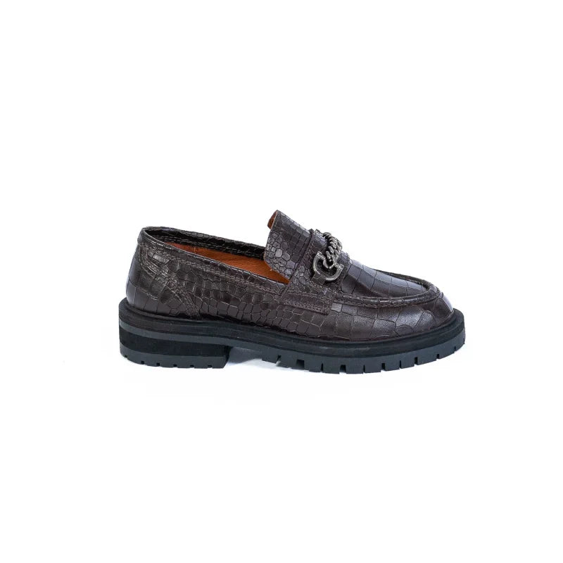 FRANCIE LOAFER LADIES Mocha Embossed